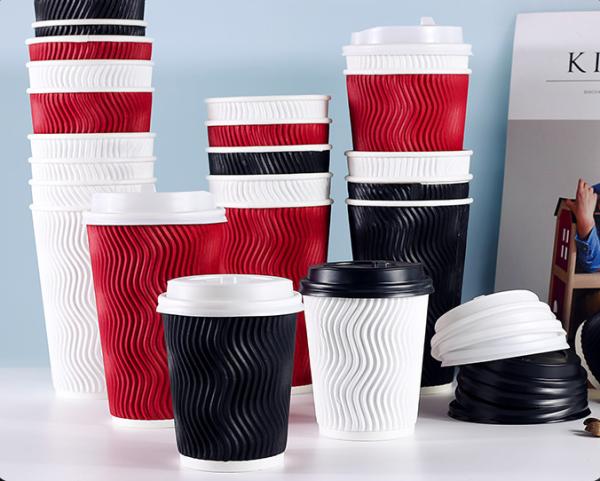 Buy cheap Custom Logo Professional Film Disposable Ripple Paper Cup Beverage Cup from wholesalers