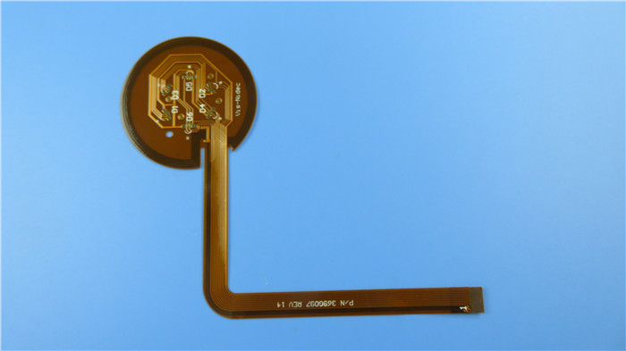 Flexible PCB Built on Polyimide With Wire Coil Pattern and Immersion Gold for Digital Camera