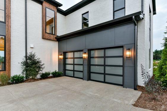 Buy cheap Black Automatic Garage Door Electric Sectional 0.76PVB Fluorocarbon Paint from wholesalers