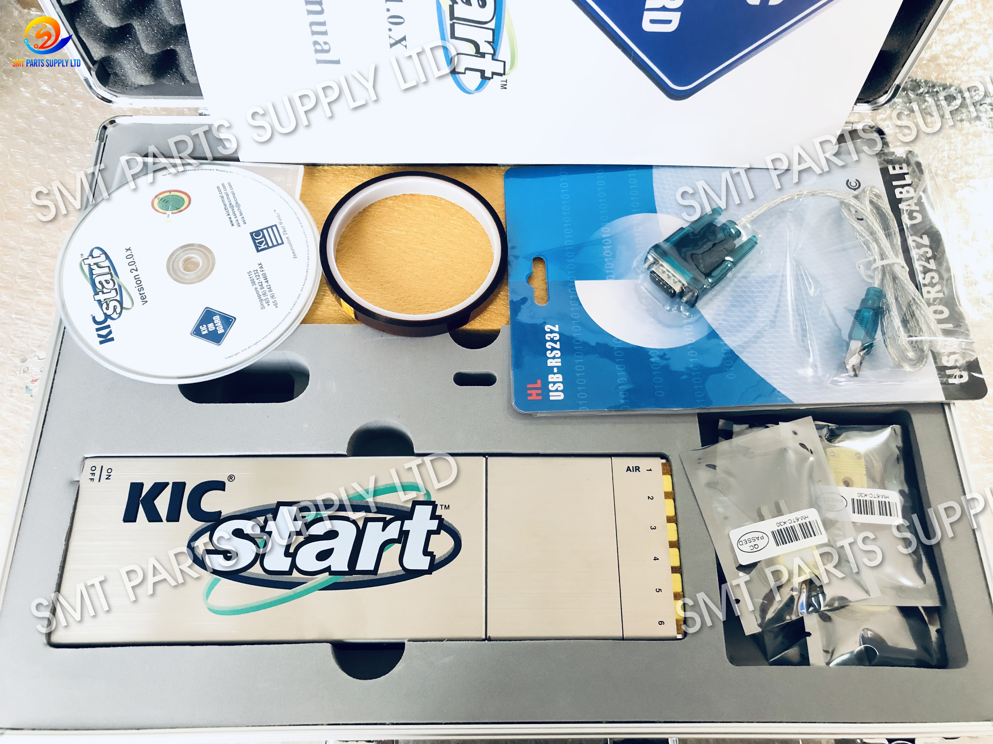 SMT PCBA Slim Kic Start Thermal Profiler Termarature Tester Type 6 Channels