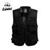 Buy cheap Custom Design Zip Black Utility Outdoor Workwear Journalist Multi-pocket Sleeveless Fishing Men Vest with Mesh from wholesalers