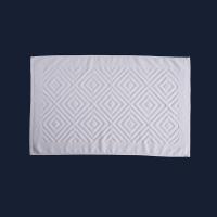 Buy cheap 100% Cotton Hotel Bath Mat Jacquard Logo Compressed Disposable Quick Dry product
