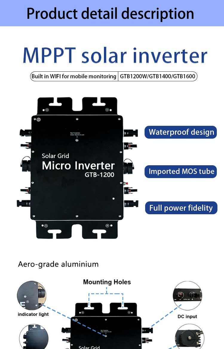 Wechselrichter Adaptive Sma Solar Micro Inverter Micro Inverter Solar Panel 1.2Kw Micro Inverter Solar Panel Soonest 800W