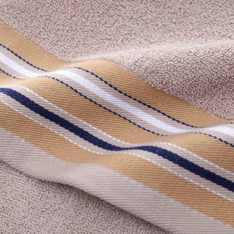 Embroidered Logo Face Towel with Wide Satin Border and Pure Cotton Material