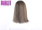 180% Density Mix Color Virgin Hair , Straight Pre Plucked Full Lace Wig