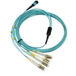 1-30 Meter MTP / MPO To LC Fiber Cable 3.0mm Fan Out Fiber Optic Cable