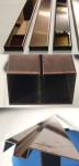 Hotel black titanium stainless steel curved lines , rose gold edging strip