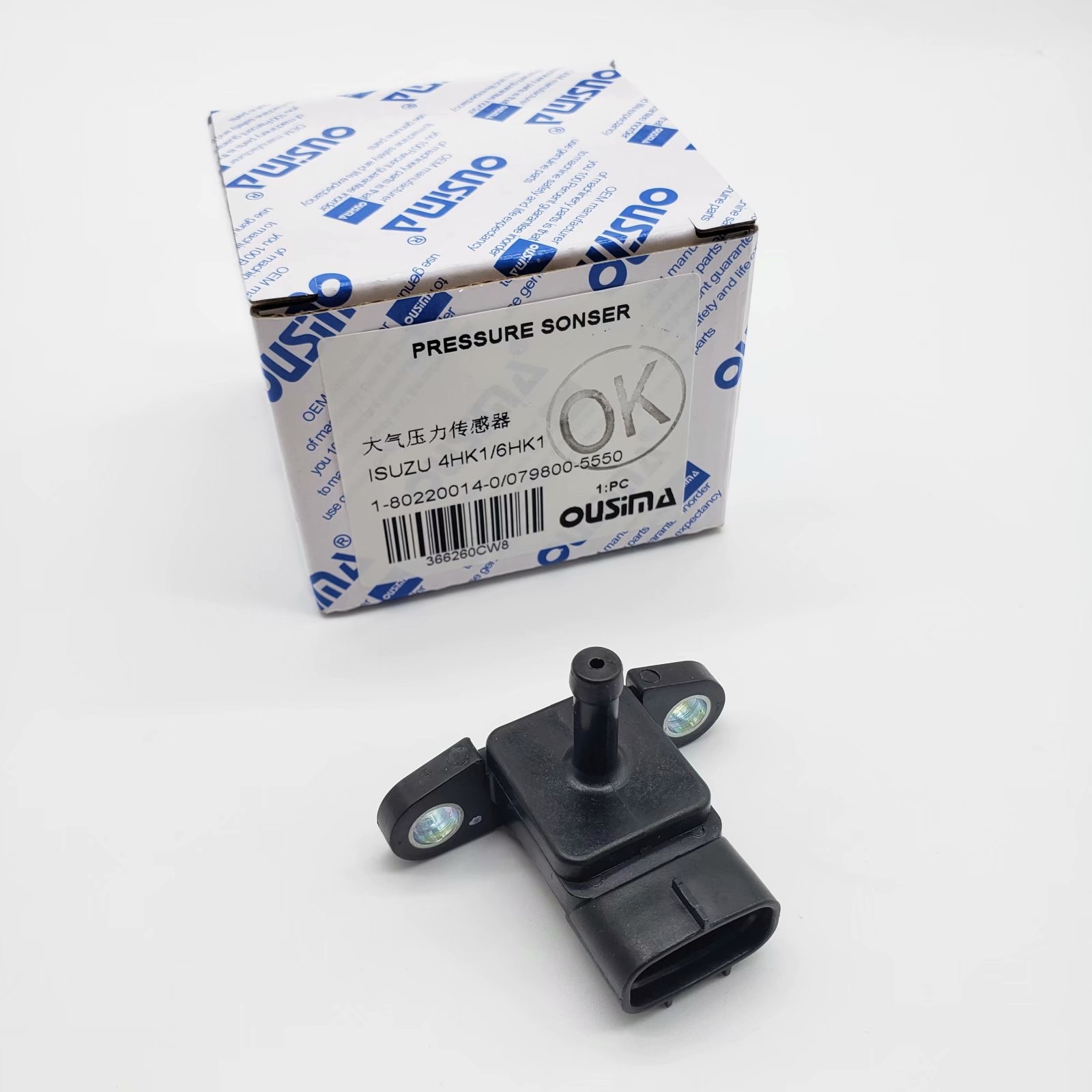 OUSIMA Boost Sensor Isuzu Engine Spares1-80220014-0/079800-5550For ISUZU 4HK1/ 6HK1