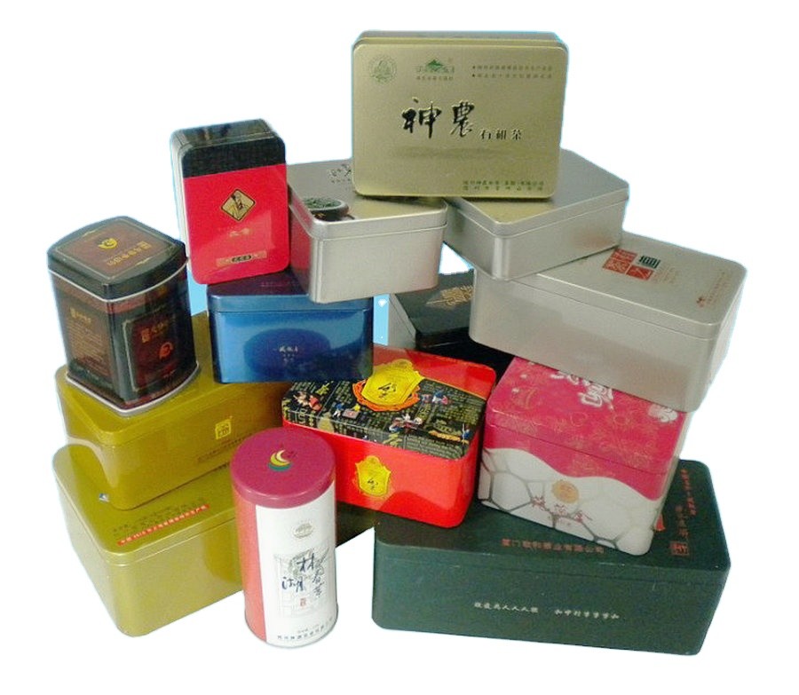 1L Metal Tin Container Offset Printing Airtight Tea Jar