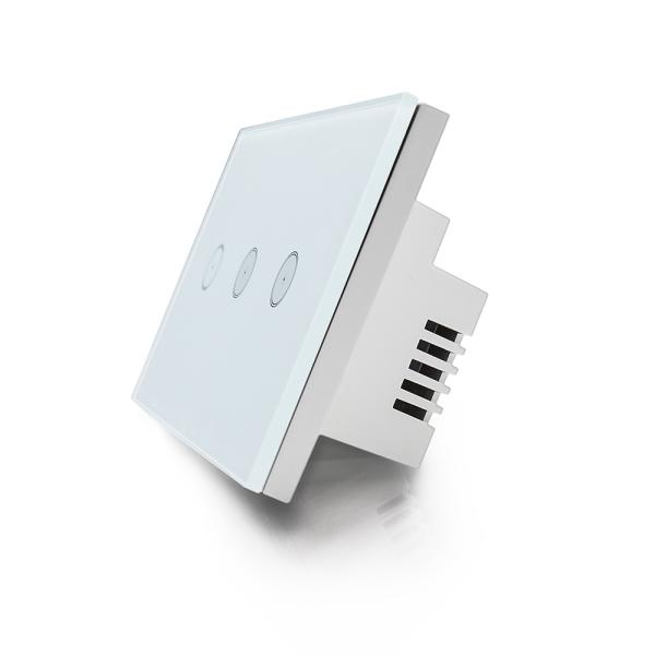 Buy cheap Touch Panel 3 Gang 2 Way Smart Light Switch For LED Incandescent Bulbs from wholesalers