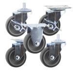 20kg Loading 40mm Rubber Light Duty Casters ISO9001