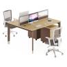 Buy cheap modern 2 seat melamine office glass partition workstation table furniture from wholesalers