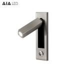 Recessed mounted bedside reading light led reading wall light 3W rotate bedroom