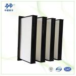 H13 H14 Cleanroom Air Filter , Industrial Glass W Type Fiber V Bank HEPA Filter