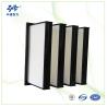 Buy cheap H13 H14 Cleanroom Air Filter , Industrial Glass W Type Fiber V Bank HEPA Filter from wholesalers