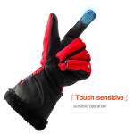 Winter Outdoor Riding 4000mAh Battery Heated Winter Gloves Red Heated Mittens