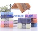 Bulk fluffy luxury embroidered organic cotton face turkish towels