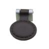 Buy cheap Single Hole Leather Drawer Pulls Small Round Leather Knobs Metal Furniture Fittngs Brown Leather Dresser Handles from wholesalers