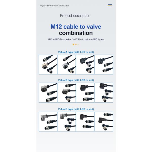M12 to D-Sub Waterproof Connector IP68 DB9 DB15 DB25 DB37