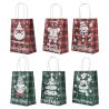 Buy cheap ECO Friendly British Style Grid Kraft Paper Christmas Gift Bags 21g/Pcs from wholesalers