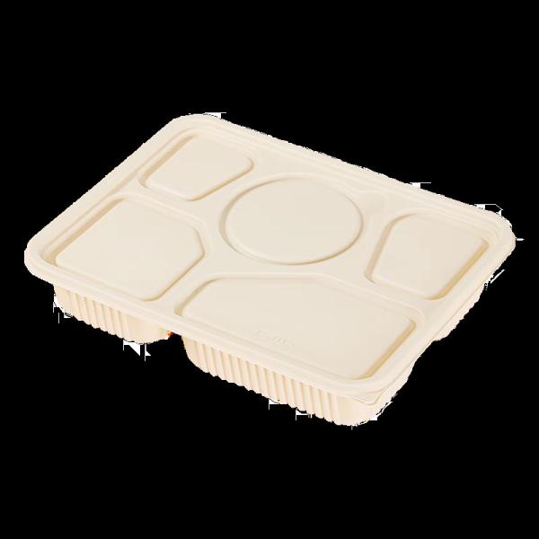 Buy cheap 5 Compartment Biodegradable Food Containers Corn Starch Food Grade from wholesalers