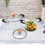 Microwave Heating Transparent Borosilicate Glass Soup Pot