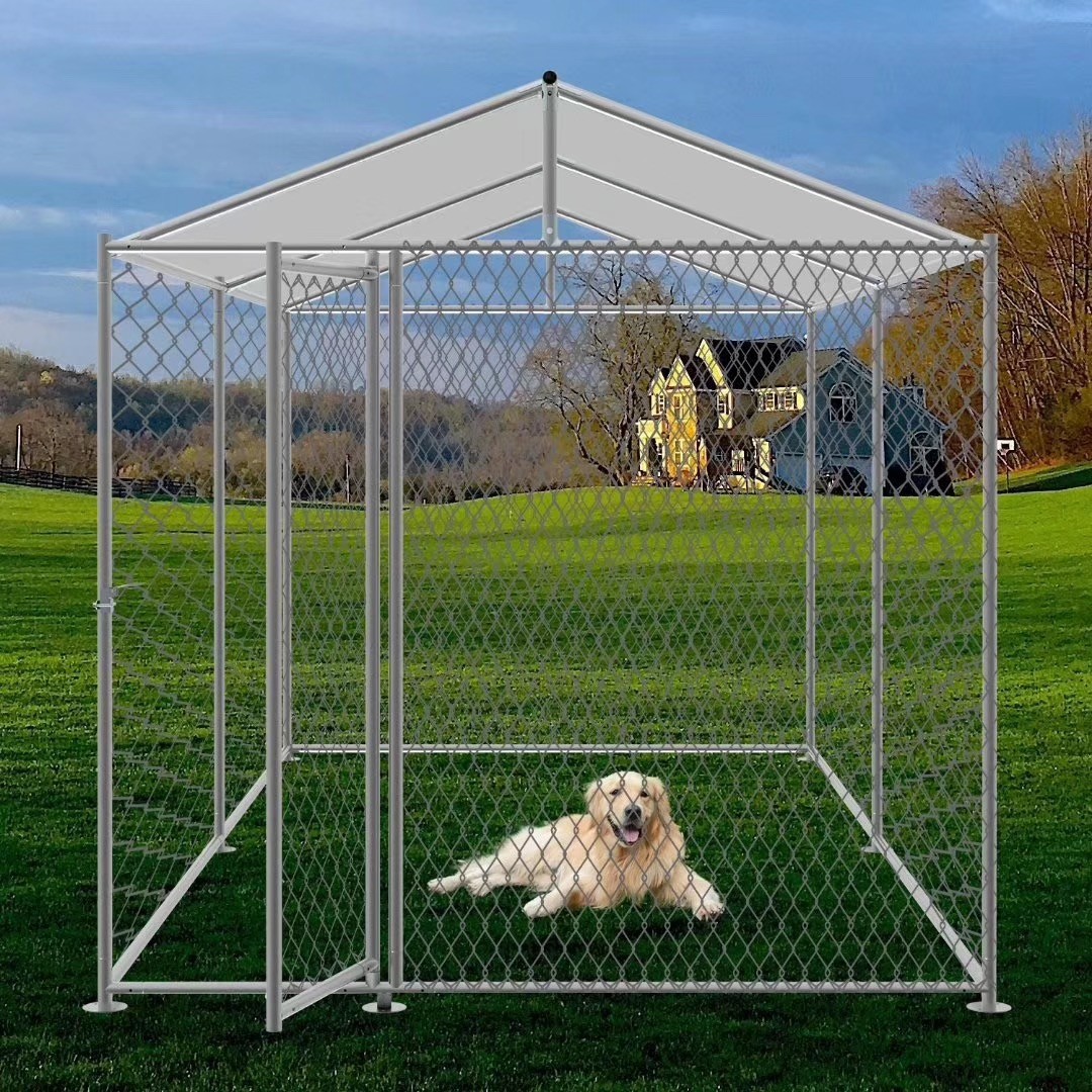 Rust Resistant Galvanized Steel 4x4m Dog Run Kennel
