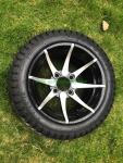 Yamaha 12" MASSFX QUAKE Black Golf Cart 20x10-10 Tire Wheel Kit 10x7 Rim 4 Pack