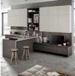 Sheet Metal Door Kitchen Modular Cabinet Plywood Carcase Quartz Countertop