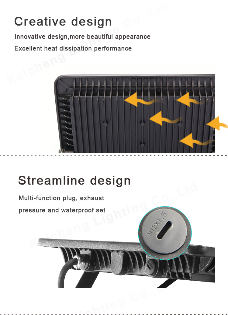 Aluminum Stadium Lighting Slim Led Outdoor Flood Light 100W Waterproof