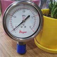 Buy cheap SG1 Industrial Pressure Gauge 2.5% FS 316 SS Brass Wetted Parts Dual PSI Bar 100 product
