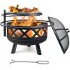 Buy cheap 31 X 31 X 17 Inches Outdoor Wood Burning Fire Pit Steel BBQ Grill Firepit from wholesalers