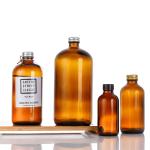 Round Glass Drink Bottles 750ml 1000ml Empty Clear Boston Glass Bottles