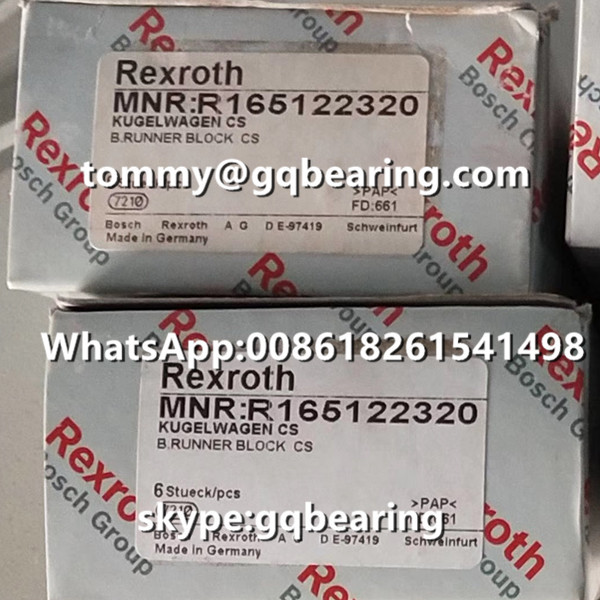 Rexroth R165122320 Steel Material Flange Type Standard Length Standard Height Runner Block