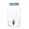 Buy cheap Glass Beverage Dispenser juice dispenser with tap and embossed customs logo from wholesalers