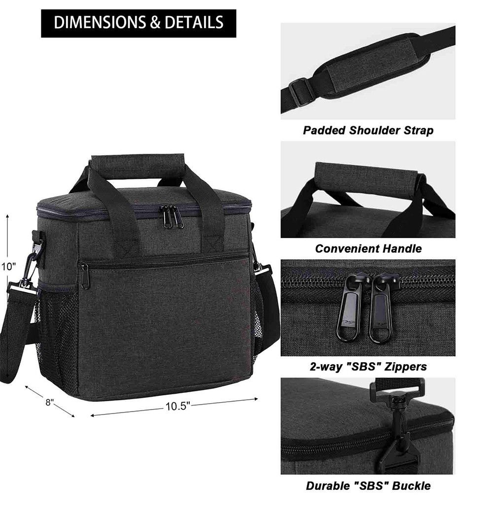 24 Can Insulated Cooler Tote Bag For Outdoor Picnic