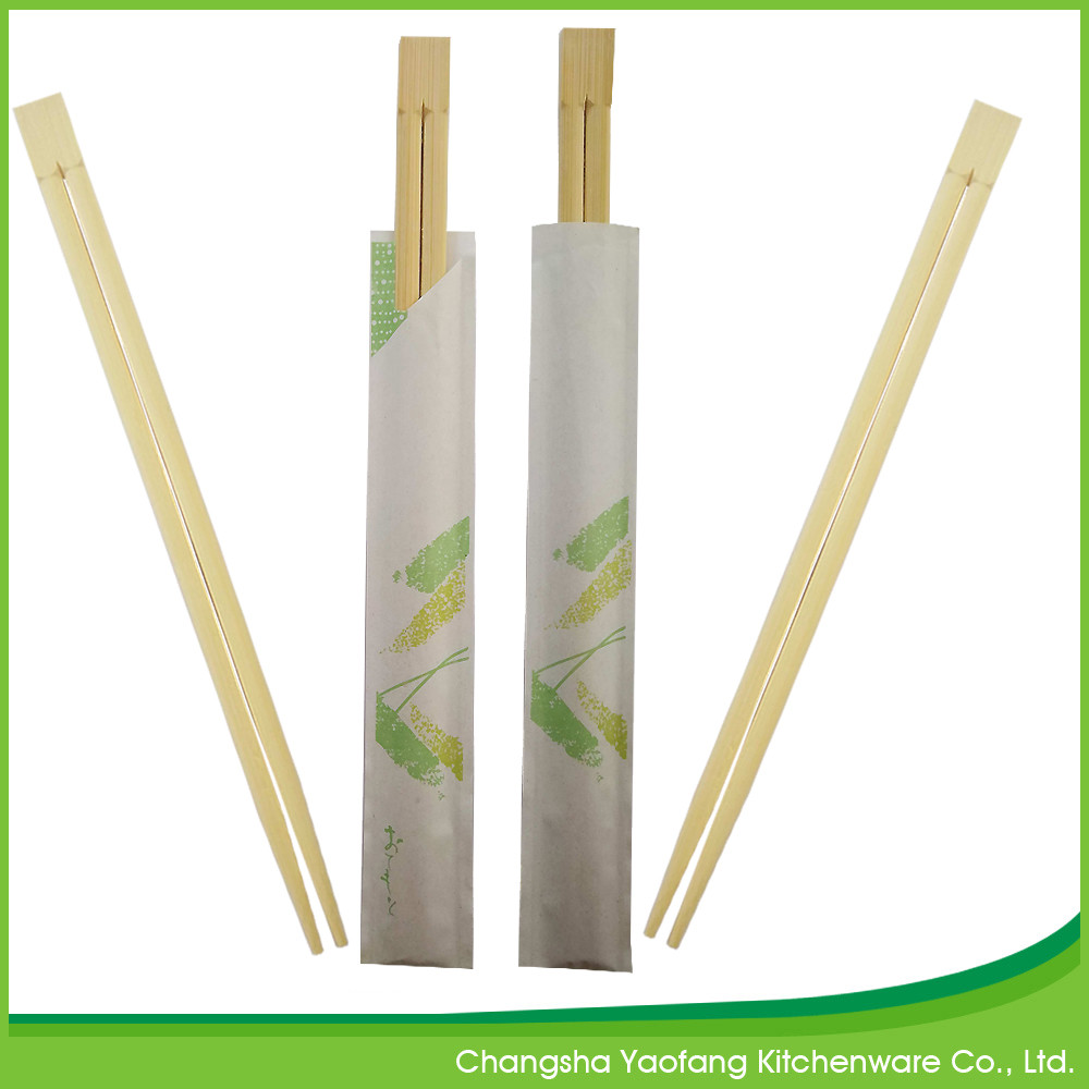 24cm Nature Sushi Chop Sticks Bamboo Disposable Open Paper Packing