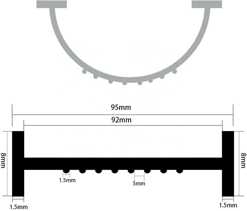 Black or Gray Flood Door Plastic Dam Essential for Different Vehicle Applications