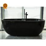 Buy cheap Glossy Black Resin Solid Surface Soaking Tub Rectangle Shaped For Hospital from wholesalers