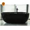 Buy cheap Glossy Black Resin Solid Surface Soaking Tub Rectangle Shaped For Hospital from wholesalers