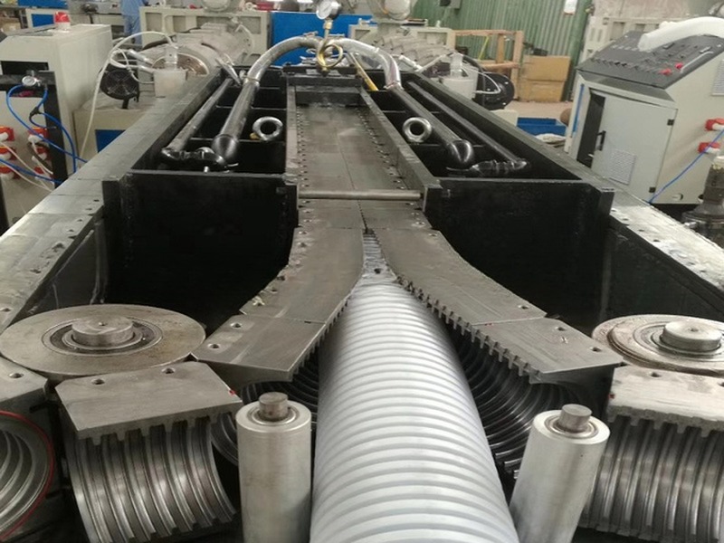 Manufacturing Processing PVC Single Wall Corrugated Pipe Line