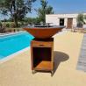 Buy cheap Wood Burning Metal Outdoor BBQ Table Corten Steel Fire Pit Barbecue Grill from wholesalers