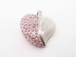 Promotional Gift Aluminium Diamond Heart Shape Jewelry 2.0 USB flash drive 4Gb