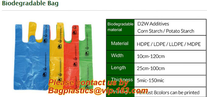 Manufacture 100% biodegradable Home compost or OK compost Durable Supermarket food waste garbage bags, bagease, package