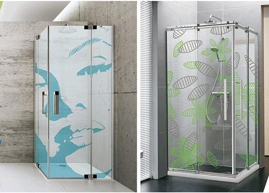 Buy cheap Beautiful Custom Bathroom Shower Glass With Digital Printing Pattern from wholesalers