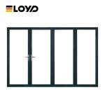 Aluminium Bifold Folding Patio Doors Double Clear Tempered Glass OEM