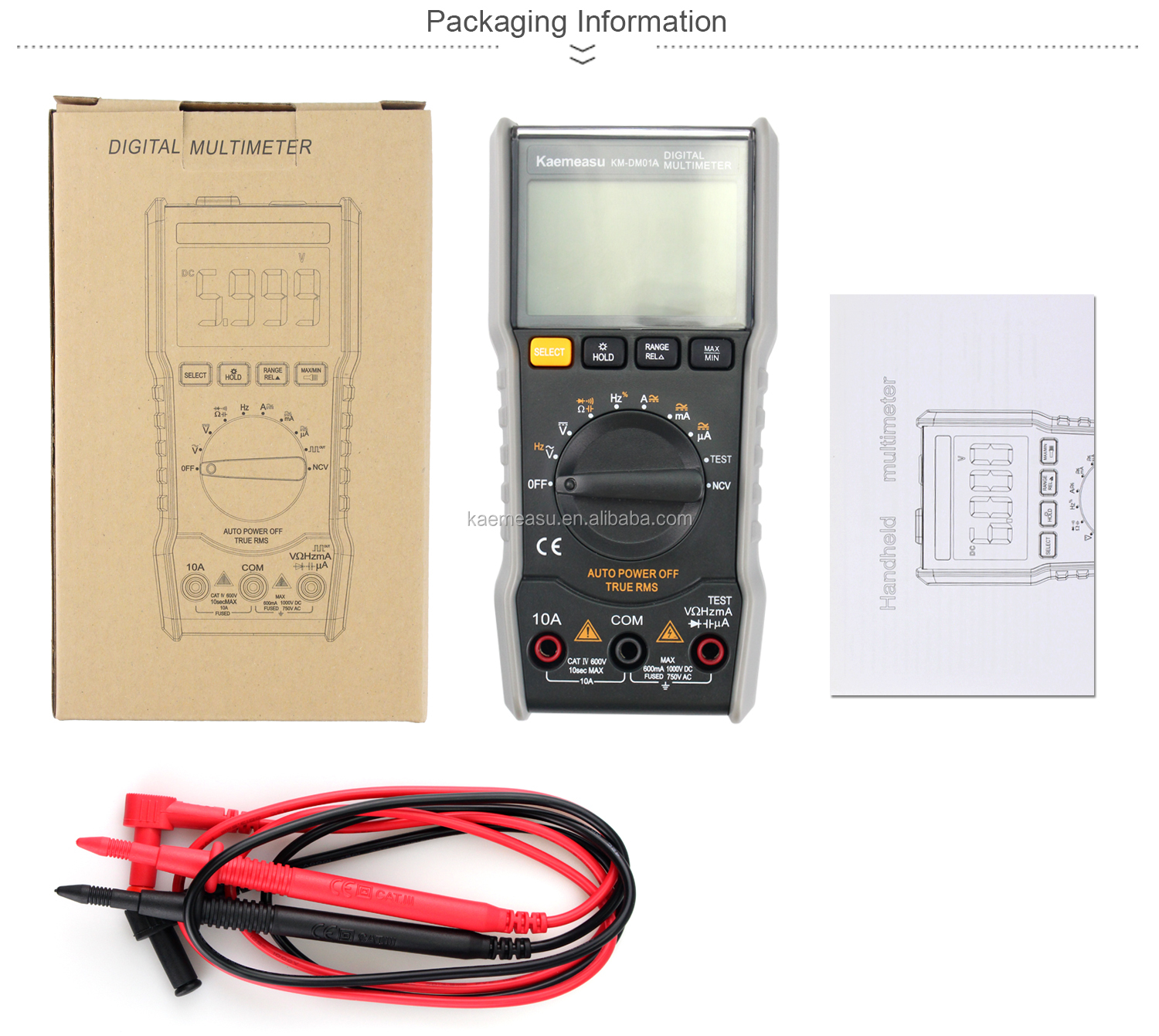 Mini Portable Multimeters High Precision Auto Range Current Voltage Tester for Accurate Measurements
