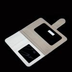 DIY customized Factory Wholesale Flip white Canvas Wallet Leather Case for