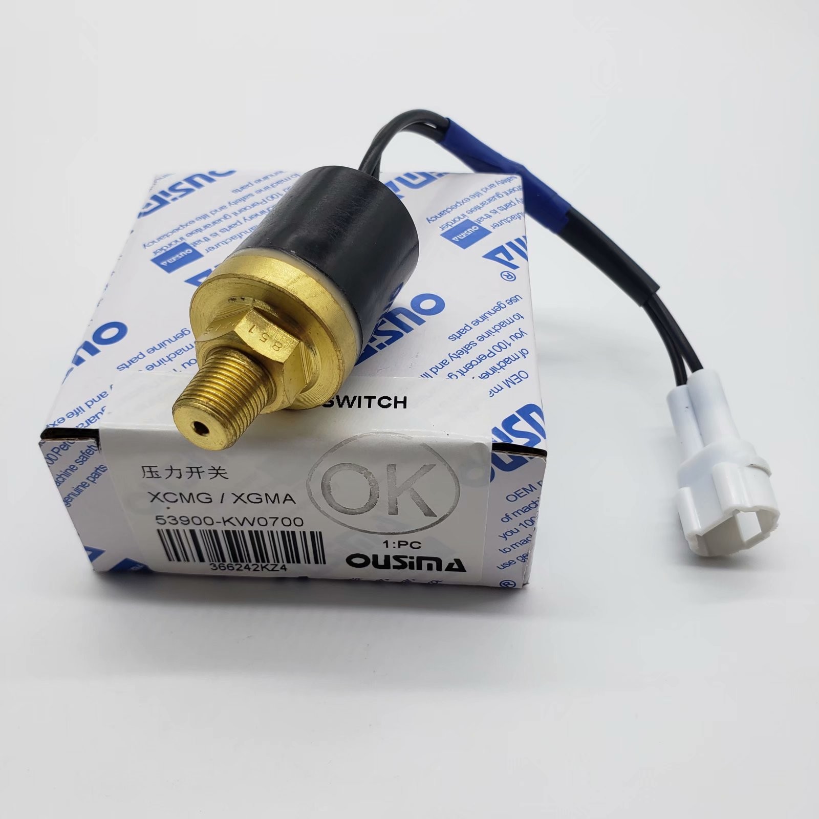 OUSIMA Switch Key Ignition Switch 53900-KW0700 Excavator XGMA XCMG Parts