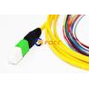 Buy cheap Yellow 12 Cores Fiber Optic Singlemode MPO Ribbon Cable High Density from wholesalers